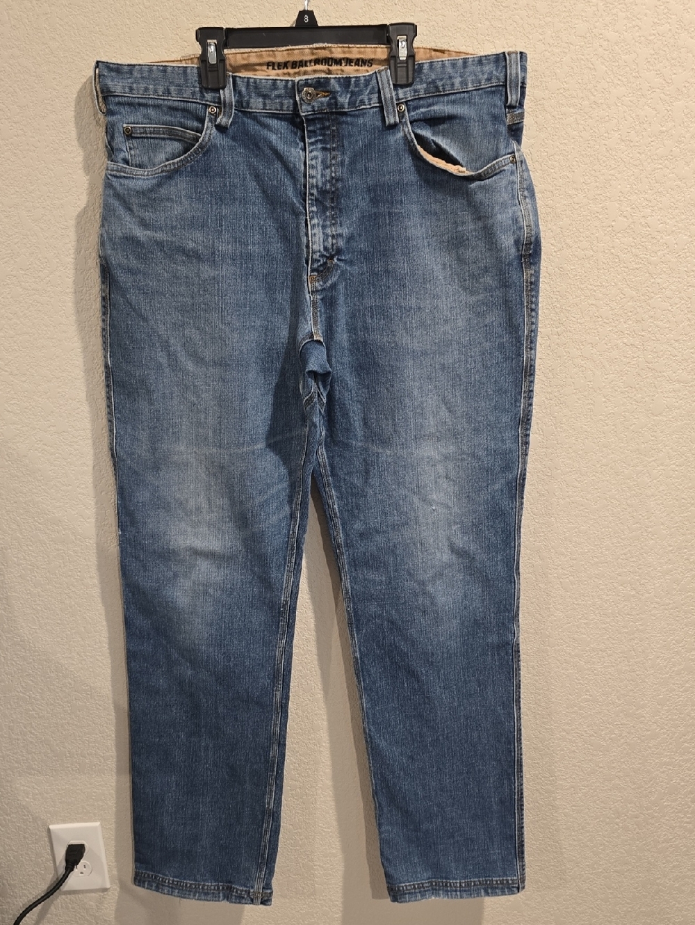 Duluth Trading Co. Flex Ballroom Jeans Men's 40x36 Blue Relaxed Fit Work Denim